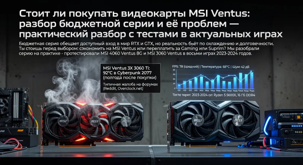 Стоит ли покупать видеокарты MSI Ventus: разбор бюджетной серии и её проблем — практический разбор с тестами в актуальных играх